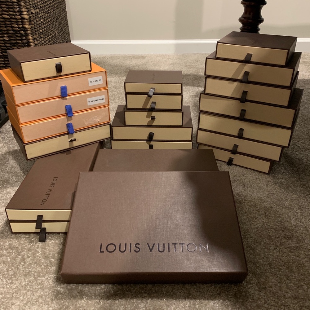 Assorted Louis Vuitton boxes